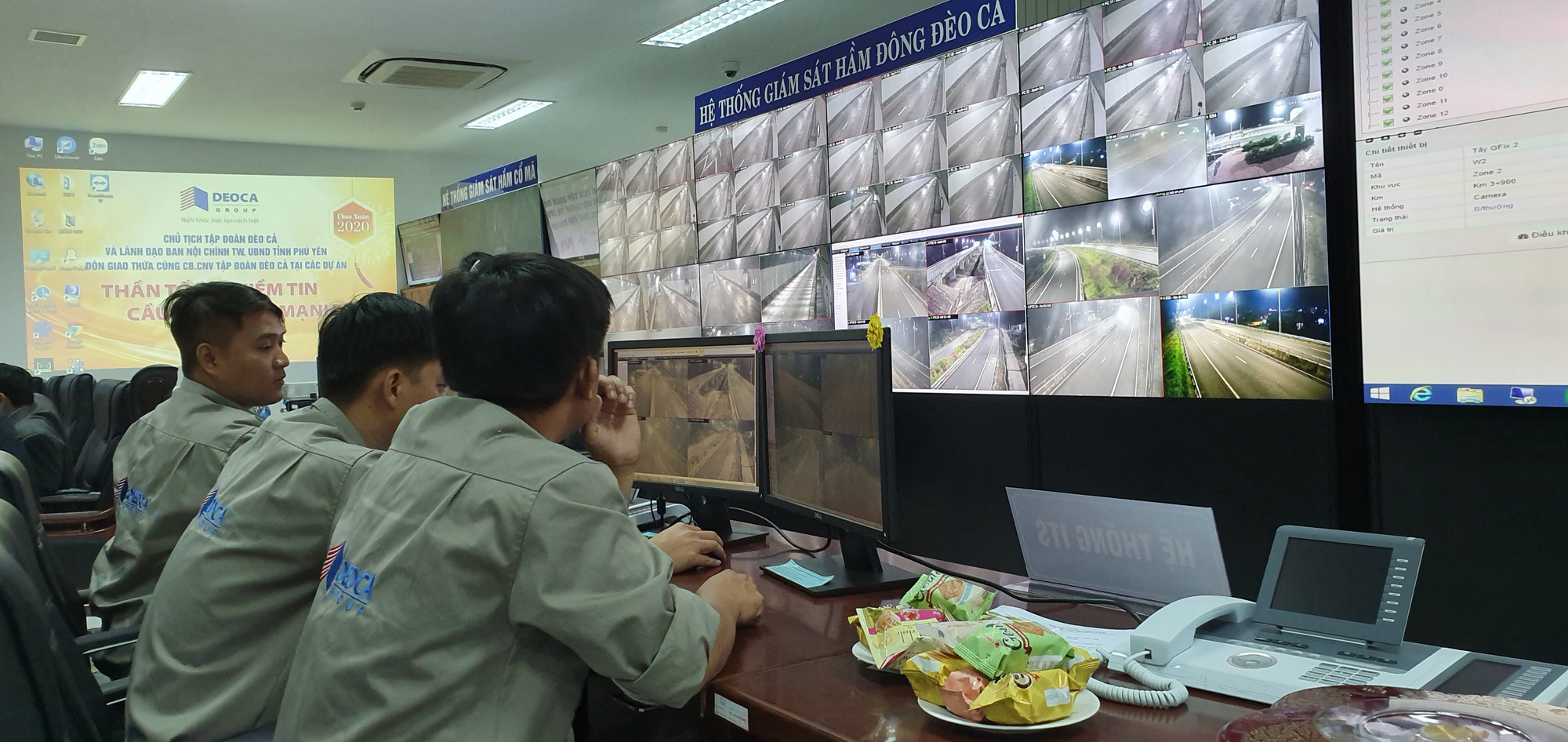 Đón giao thừa cùng công nhân trực hầm đường bộ - Ảnh 2.
