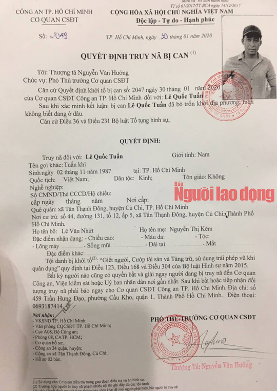 Công an TP HCM truy nã đặc biệt đối tượng bắn chết 5 người ở Củ Chi - Ảnh 3.