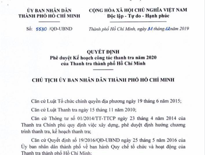 TP HCM "chặn" tiêu cực từ cơ quan thanh tra