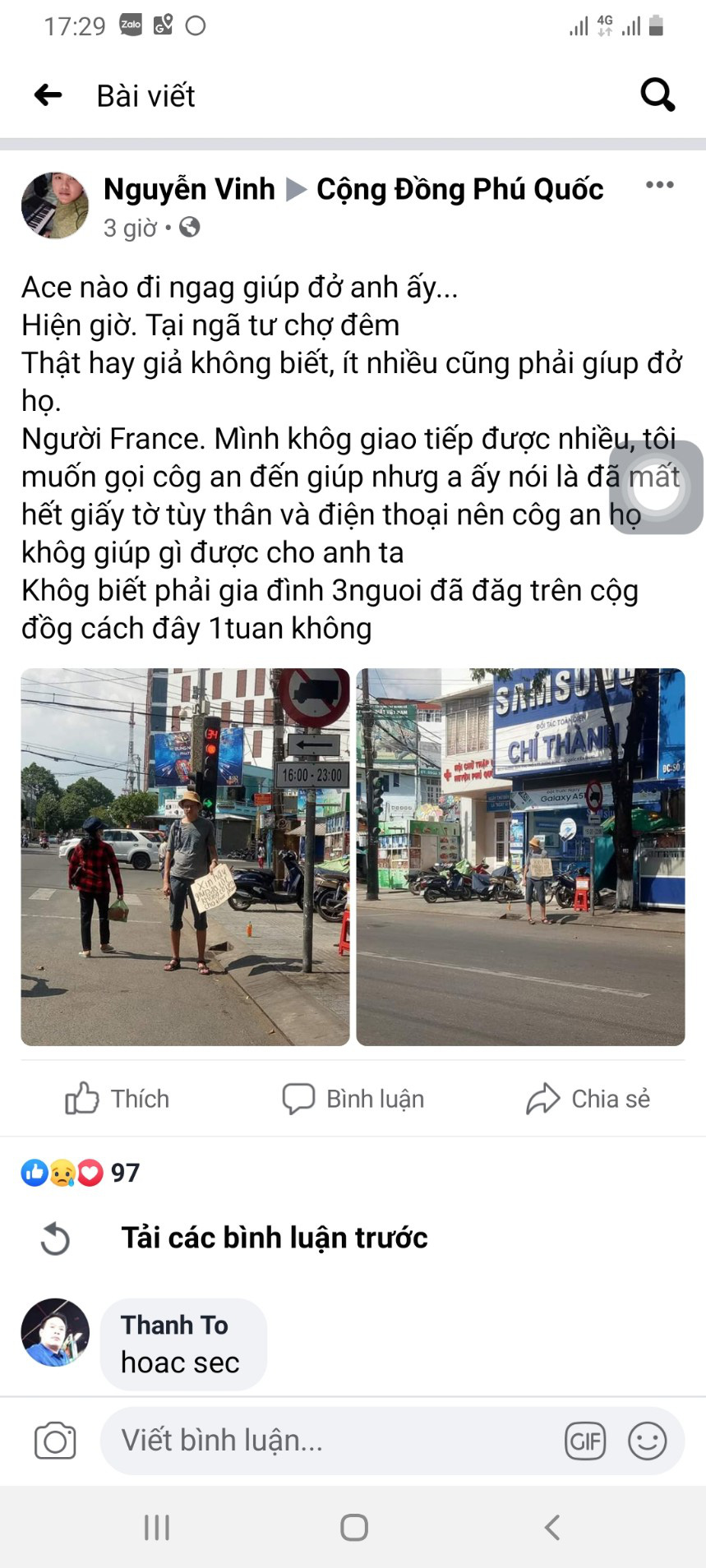 Ph&uacute; Quốc xuất hiện nhiều người nước ngo&agrave;i đeo bảng xin tiền - Ảnh 4.