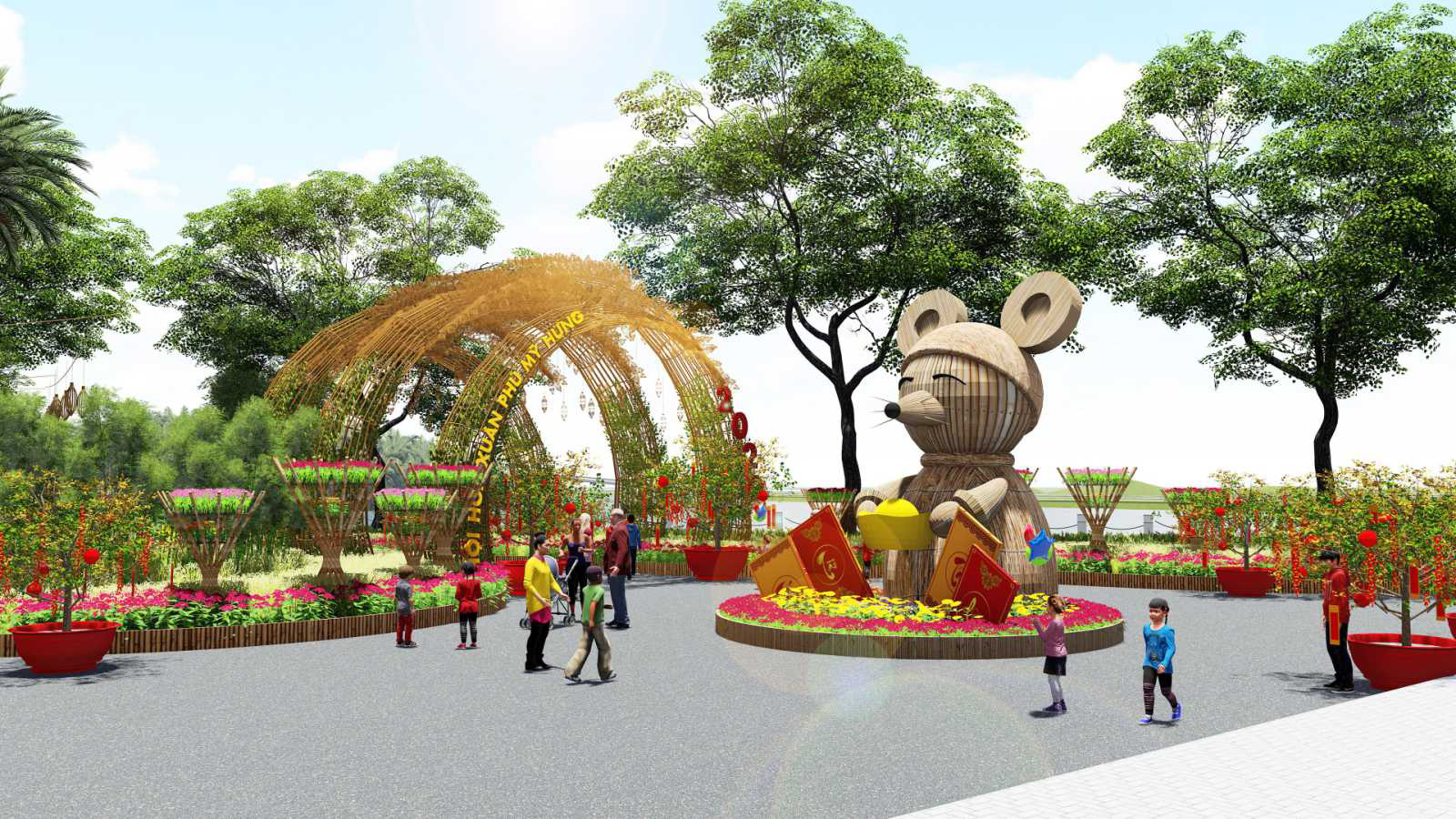 Hội hoa Xu&acirc;n Ph&uacute; Mỹ Hưng Tết Canh T&yacute; 2020: Rước Lộc Đồng Hoa - Ảnh 1.
