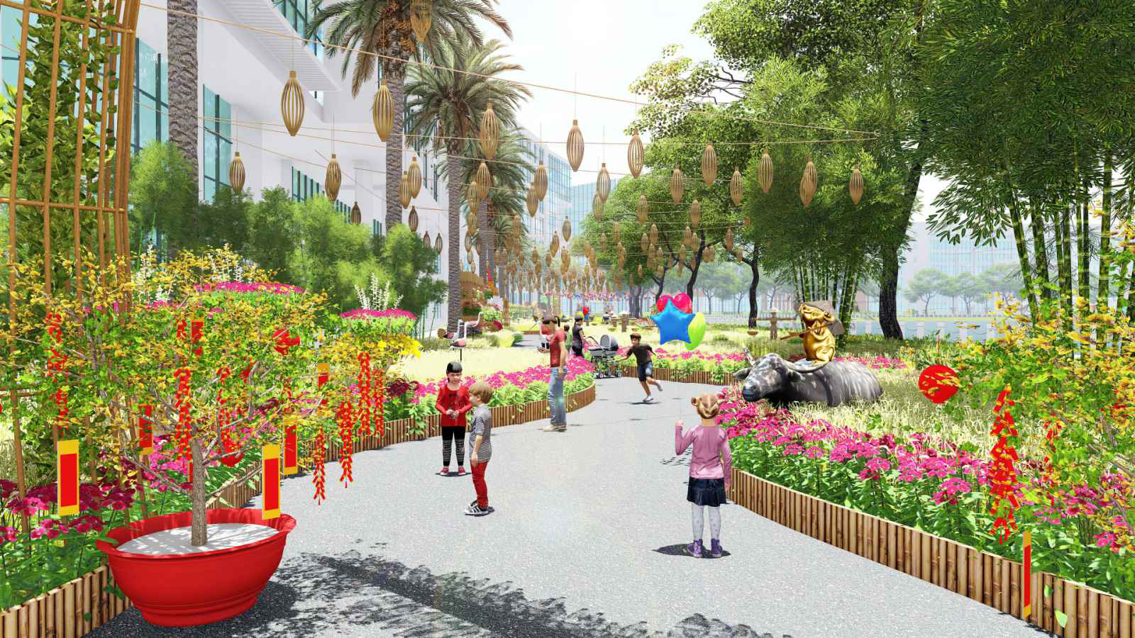 Hội hoa Xu&acirc;n Ph&uacute; Mỹ Hưng Tết Canh T&yacute; 2020: Rước Lộc Đồng Hoa - Ảnh 2.