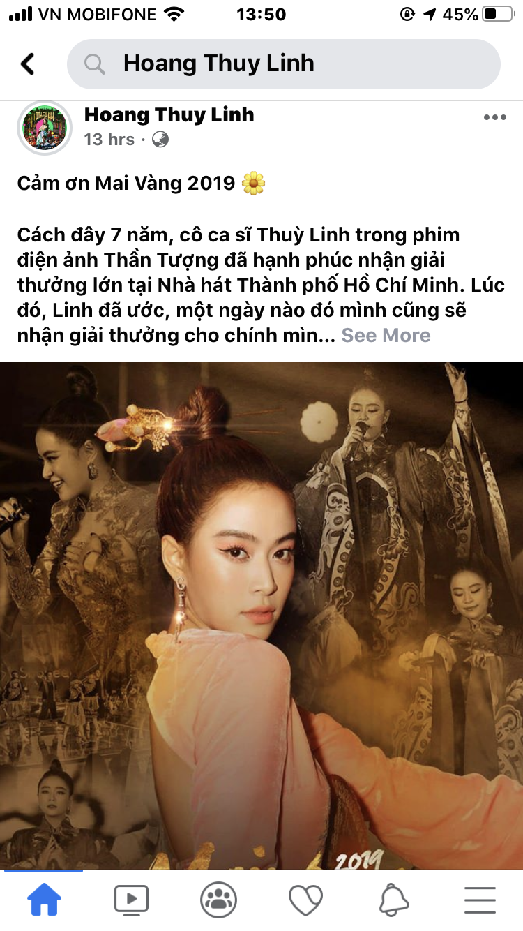 Facebook nghệ sĩ tr&agrave;n ngập lời cảm ơn Giải Mai V&agrave;ng - Ảnh 4.