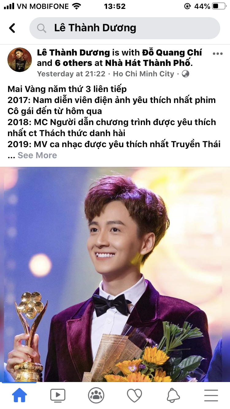 Facebook nghệ sĩ tr&agrave;n ngập lời cảm ơn Giải Mai V&agrave;ng - Ảnh 2.