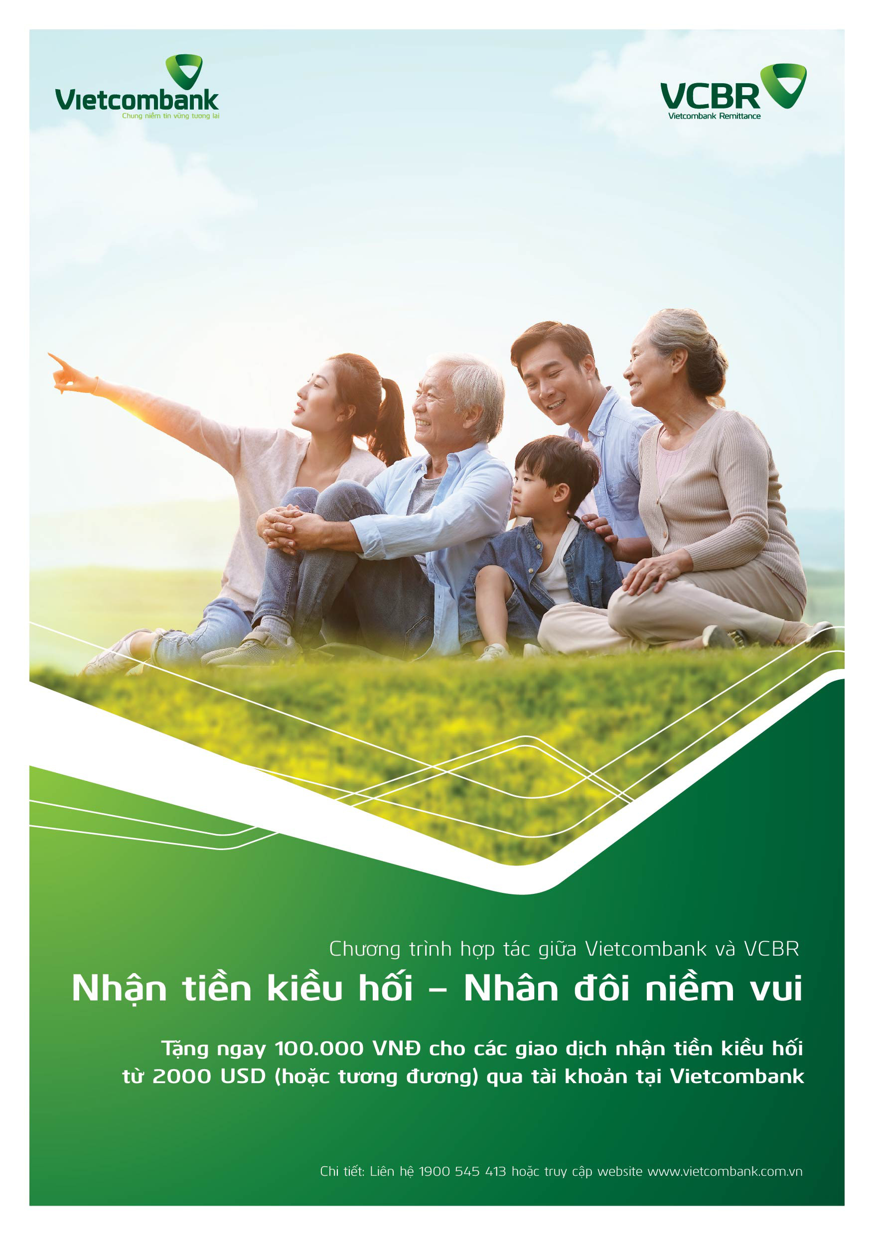 Vietcombank ưu đãi khách hàng giao dịch kiều hối - Ảnh 1.