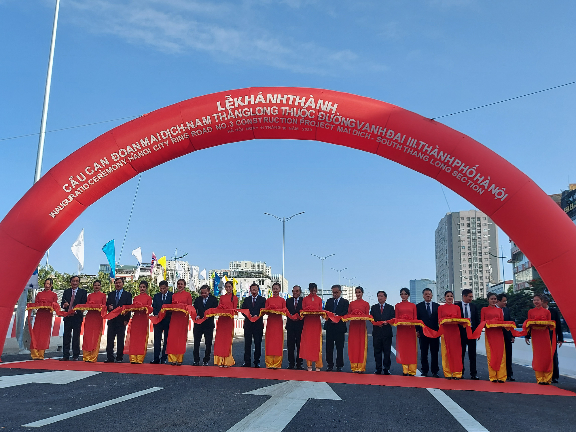Khánh thành cầu cạn Mai Dịch - Nam Thăng Long trị giá 5.343 tỉ đồng