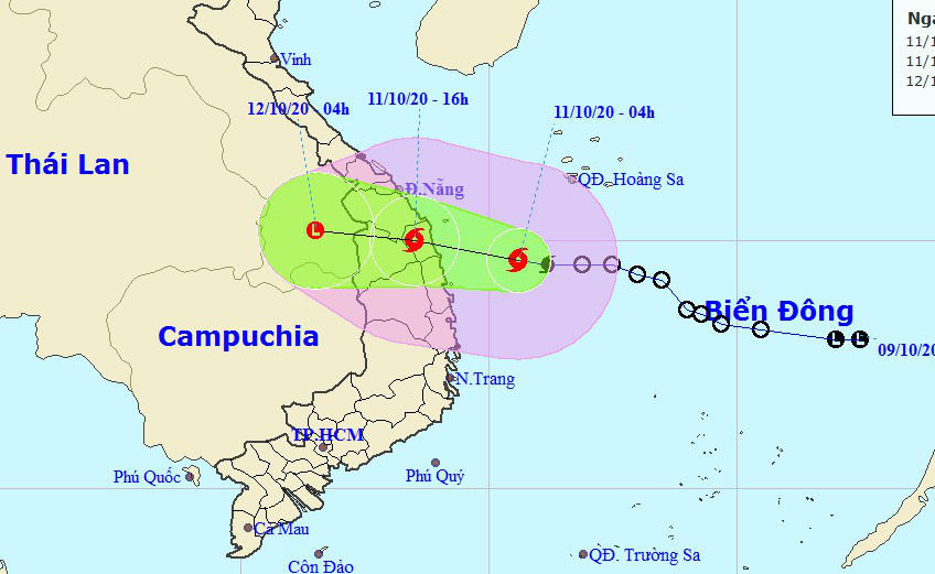 Bão số 6 lao nhanh vào Quảng Nam-Bình Định, gây mưa đặc biệt to tới 700 mm