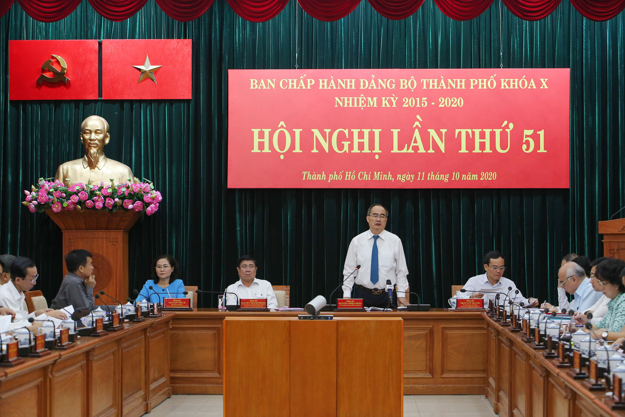 Bí thư Nguyễn Thiện Nhân phát biểu tại hội nghị - ảnh Hoàng Triều_3