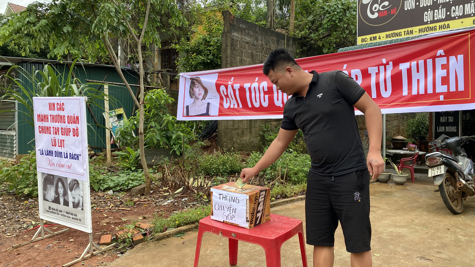 Cô gái 23 tuổi mở tiệm hớt tóc, dành toàn bộ tiền ủng hộ người dân vùng lũ - Ảnh 6.