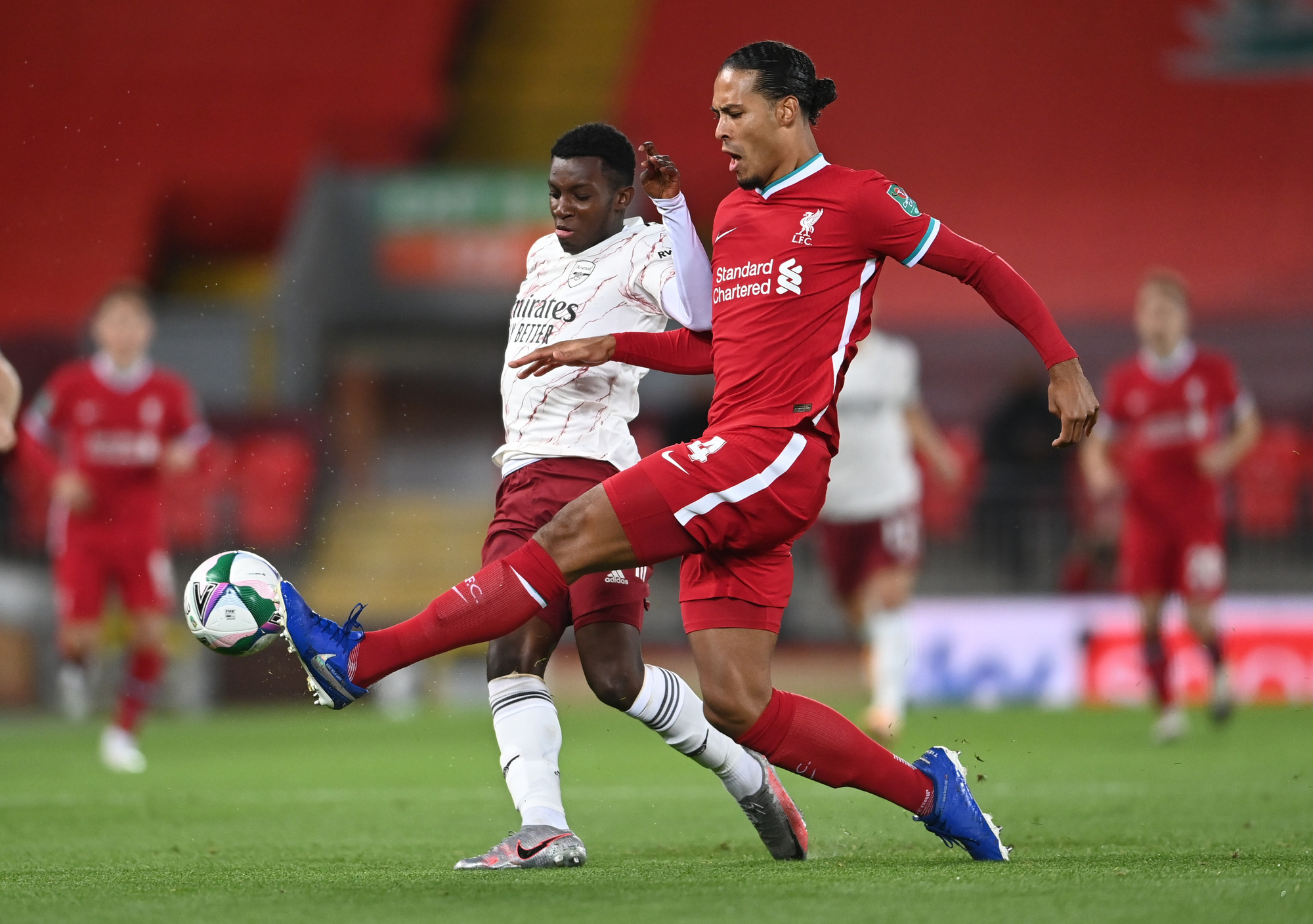 Đại chiến nhạt nh&ograve;a, Liverpool trắng tay League Cup trước Arsenal - Ảnh 2.