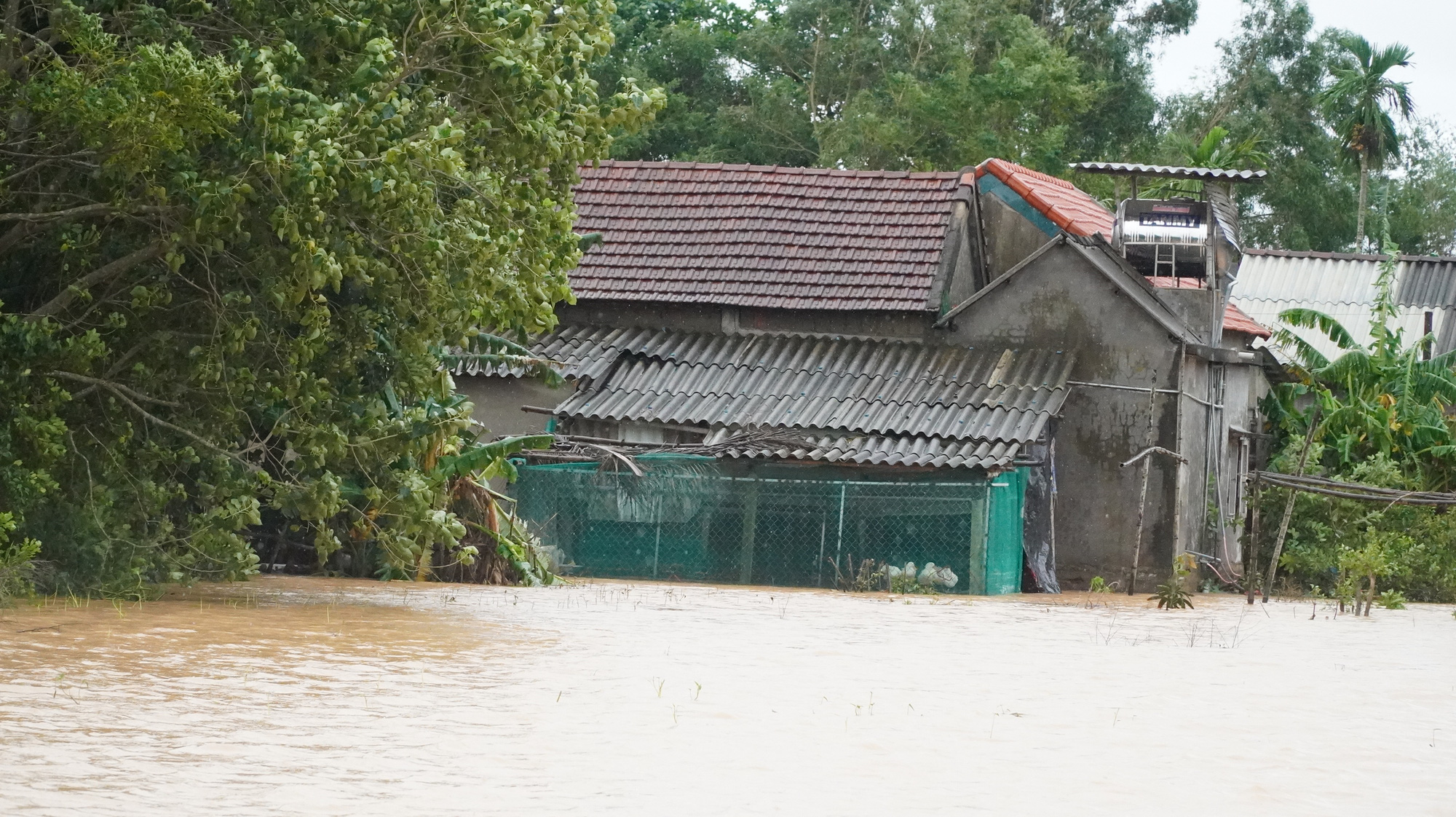 Quảng Trị ch&igrave;m trong lũ lịch sử, hai đứa trẻ chia nhau g&oacute;i m&igrave; - Ảnh 10.
