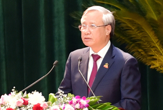 Thường trực Ban Bí thư Trần Quốc Vượng chỉ đạo Đại hội Đảng bộ tỉnh Ninh Bình
