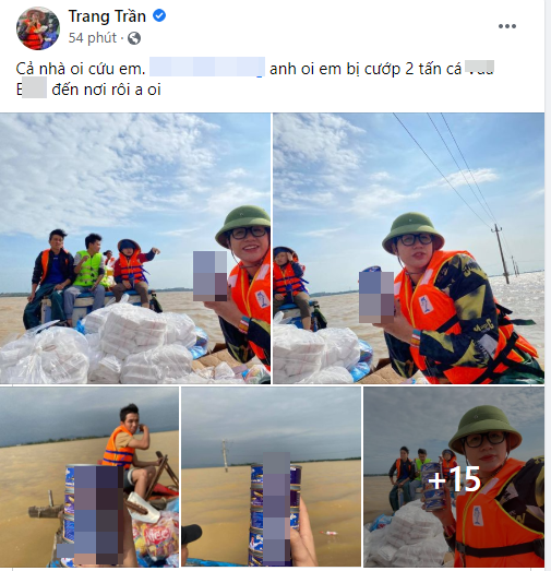 L&ugrave;m x&ugrave;m chuyện Trang Trần tố bị nh&agrave; xe ăn chặn 2 tấn h&agrave;ng cứu trợ miền Trung - Ảnh 1.