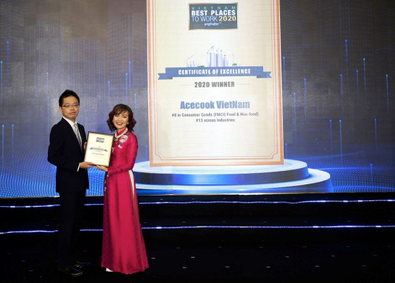 Acecook Việt Nam thuộc Top 10 doanh nghiệp ti&ecirc;u biểu c&oacute; nguồn nh&acirc;n lực hạnh ph&uacute;c 2020 v&agrave; Top 15 nơi l&agrave;m việc tốt nhất Việt Nam - Ảnh 1.