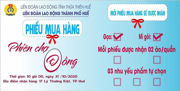 TP Huế: Khởi động lại gian hàng 0 đồng hỗ trợ đoàn viên khó khăn