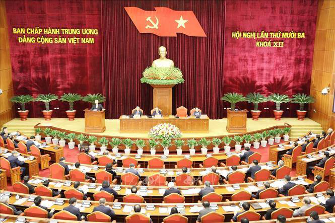 Ch&ugrave;m ảnh Tổng B&iacute; thư, Chủ tịch nước chủ tr&igrave; khai mạc Hội nghị Trung ương 13 - Ảnh 8.