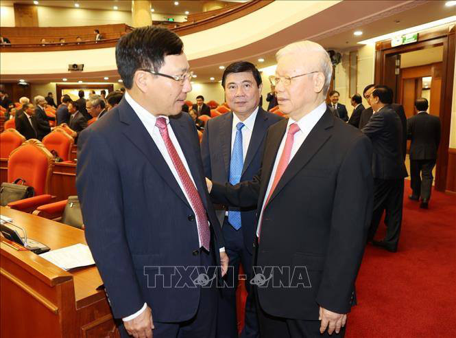 Ch&ugrave;m ảnh Tổng B&iacute; thư, Chủ tịch nước chủ tr&igrave; khai mạc Hội nghị Trung ương 13 - Ảnh 4.