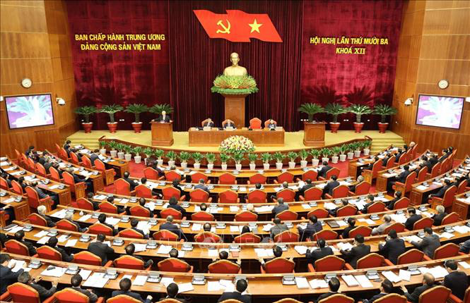 Ch&ugrave;m ảnh Tổng B&iacute; thư, Chủ tịch nước chủ tr&igrave; khai mạc Hội nghị Trung ương 13 - Ảnh 1.