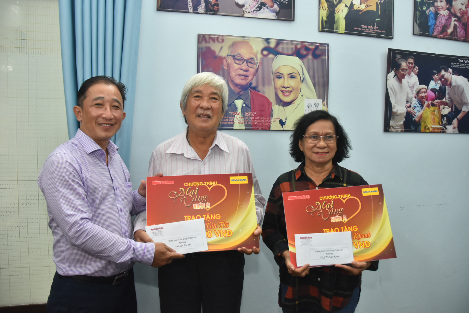"Mai Vàng nhân ái" thăm NSƯT Ngọc Khanh và nghệ sĩ Tấn Thi