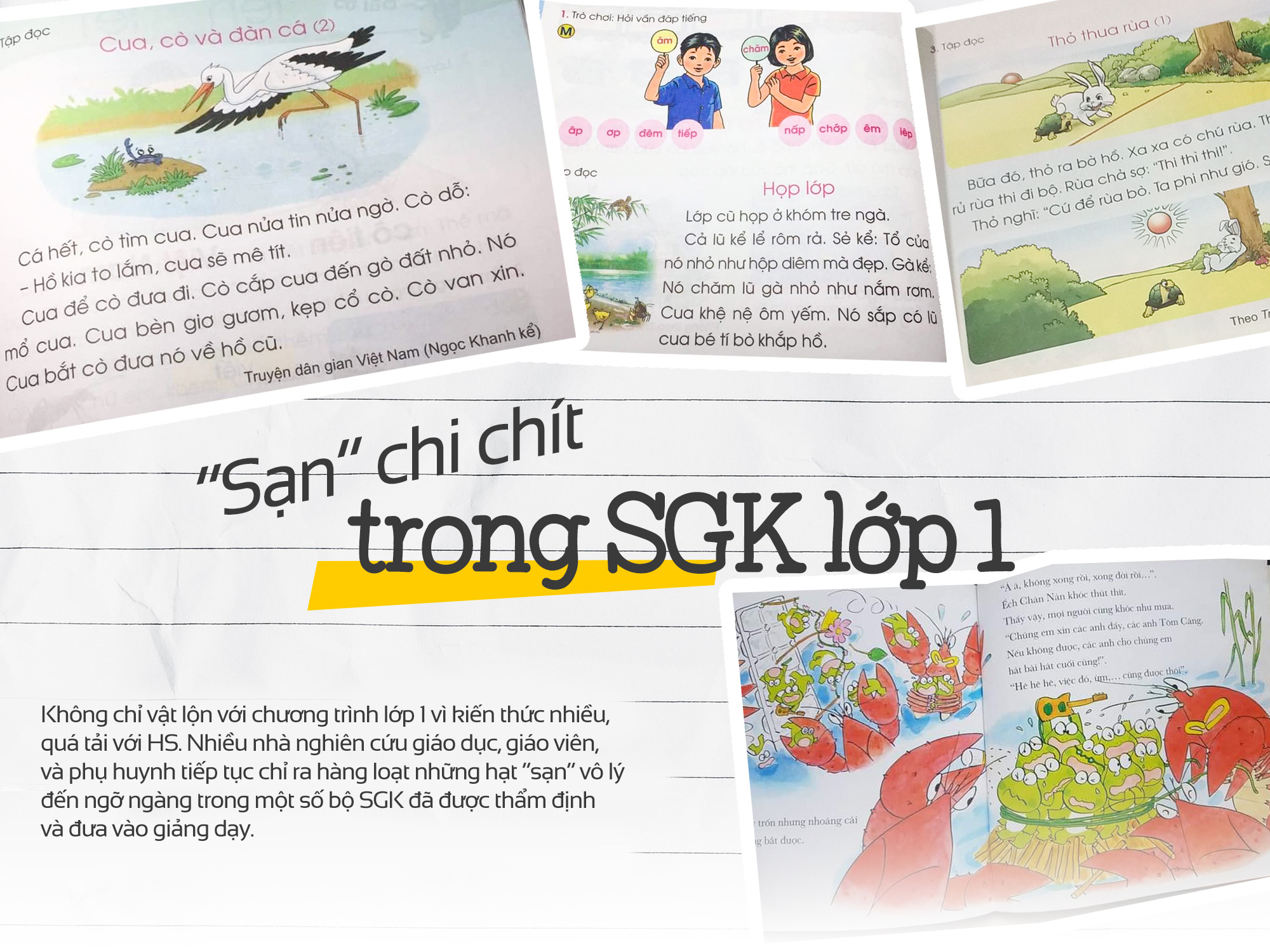 “Sạn” chi chít trong sách giáo khoa lớp 1 khiến phụ huynh... nổi nóng