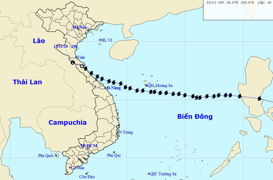 Tin cuối cùng về cơn bão số 13