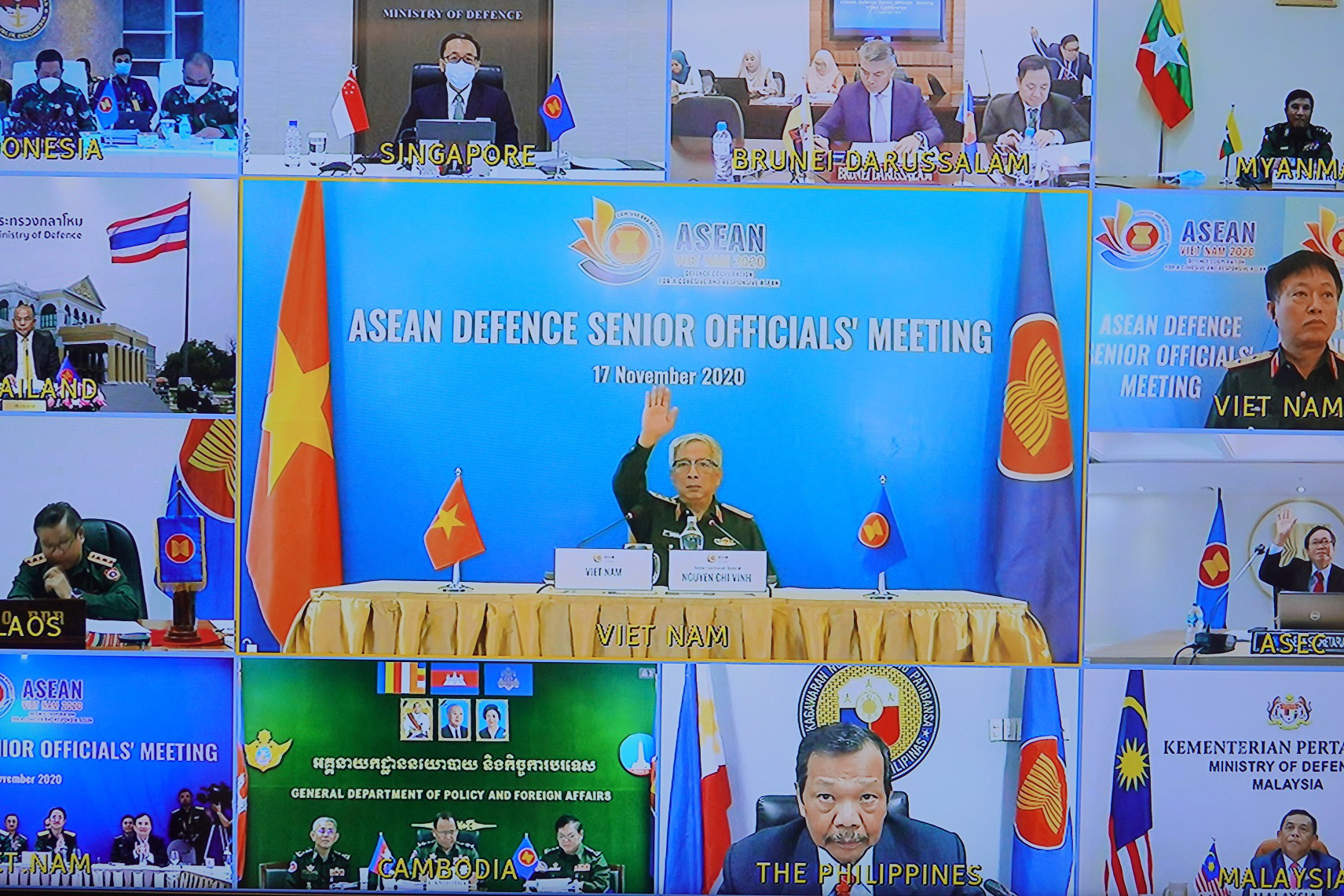 Thượng tướng Nguyễn Chí Vịnh chủ trì hội nghị Quan chức quốc phòng cấp cao ASEAN