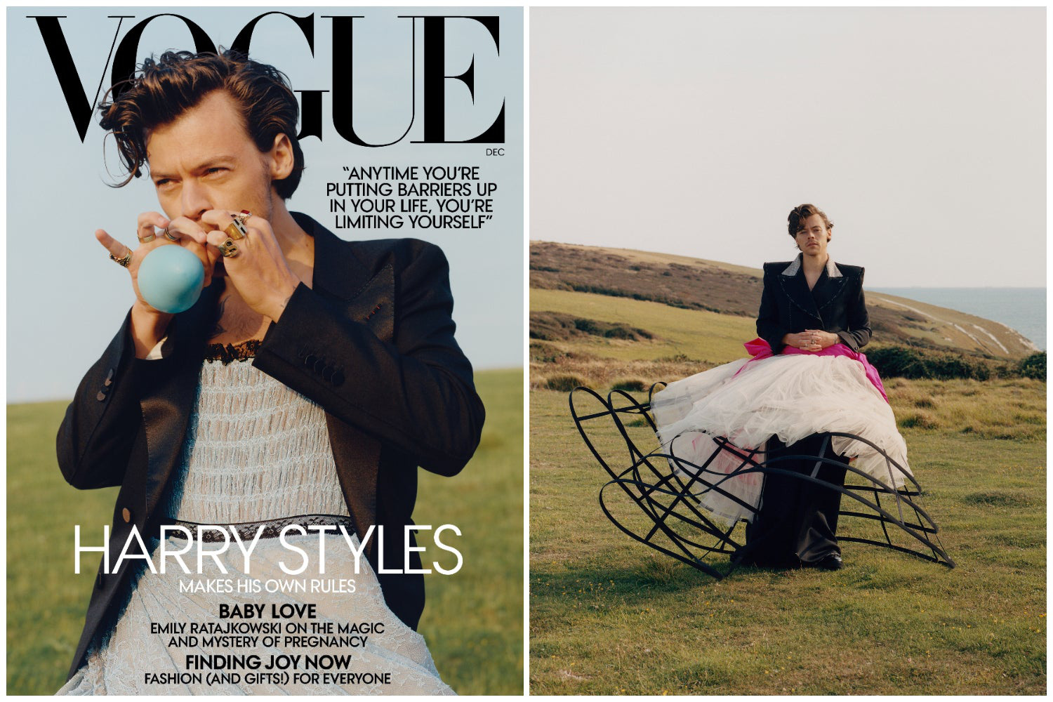 Tranh cãi dữ dội việc nam ca sĩ Harry Styles mặc đầm lên Vogue