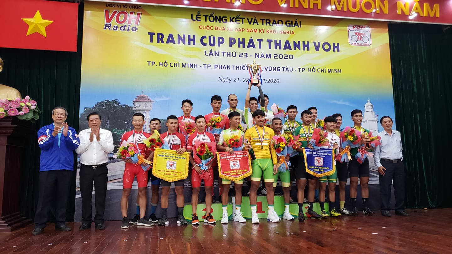 Nguyễn Huỳnh Đăng Khoa đoạt c&uacute;p đ&uacute;p giải xe đạp Nam Kỳ Khởi Nghĩa - C&uacute;p VOH 2020 - Ảnh 1.