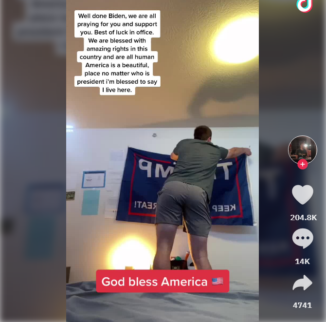 Nhiều người ủng hộ &ocirc;ng Trump &ldquo;ch&uacute;c mừng tổng thống đắc cử Biden&rdquo; - Ảnh 1.