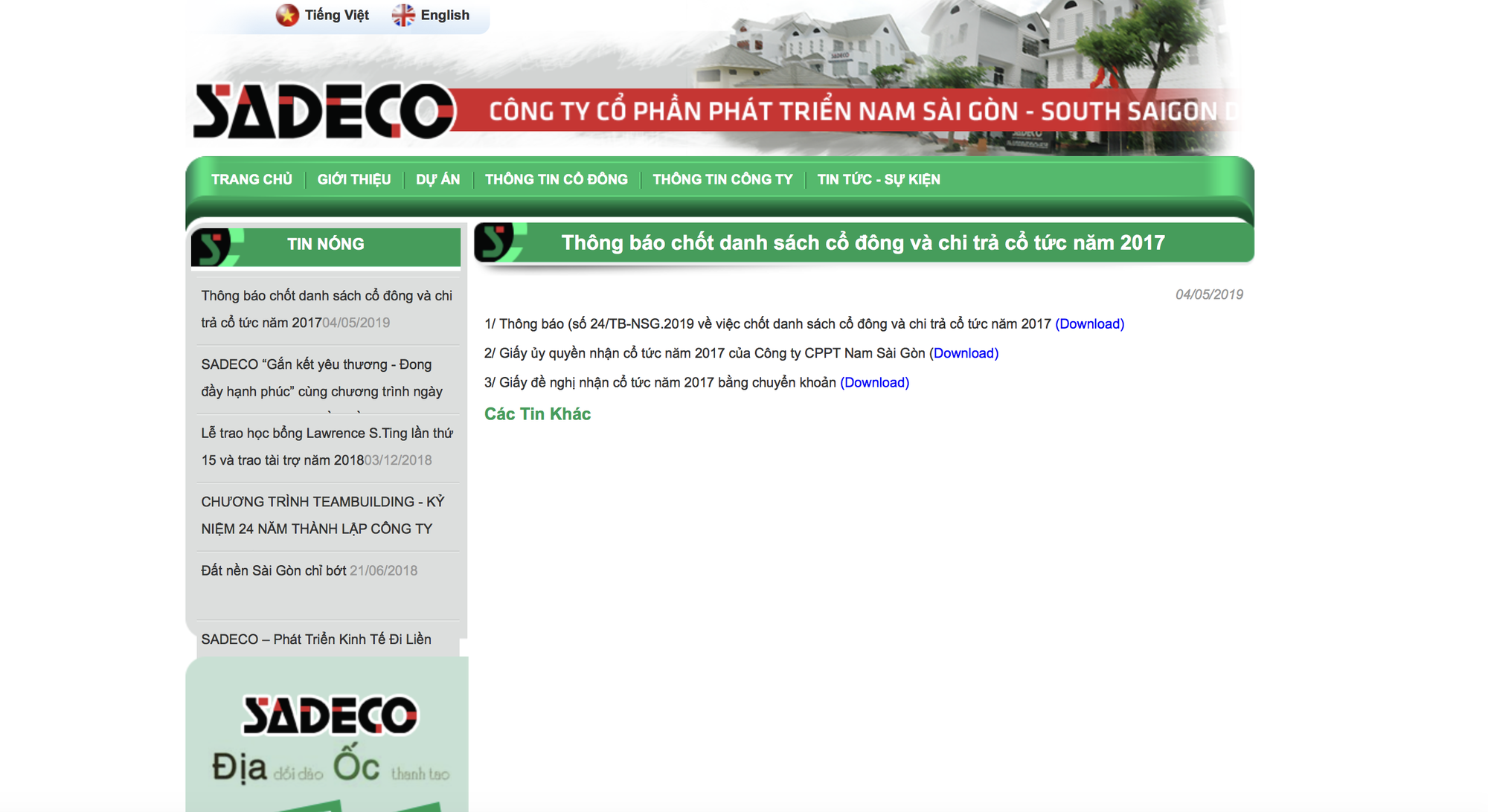 Công an TP HCM tiếp tục bắt một lãnh đạo Sadeco