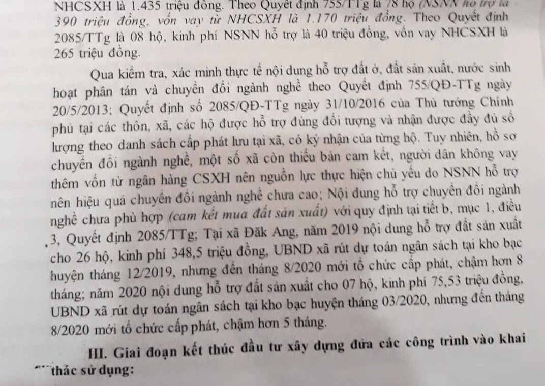 Kon Tum: "Quên" cấp hàng trăm triệu đồng hỗ trợ người nghèo
