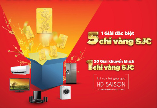 Vay tiêu dùng, khách hàng có cơ hội nhận vàng