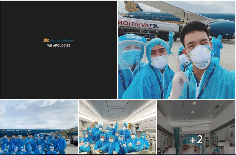 Tiếp viên hàng không Vietnam Airlines đồng loạt xin lỗi