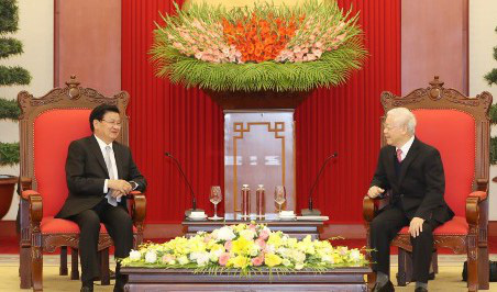 Tổng Bí thư, Chủ tịch nước tiếp Thủ tướng Lào
