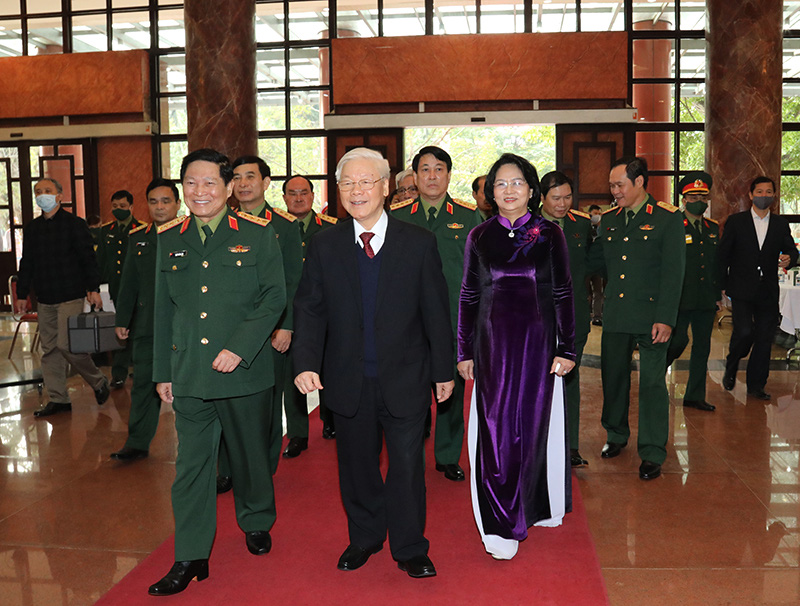 Tổng B&iacute; thư, Chủ tịch nước: Qu&acirc;n đội tuyệt đối kh&ocirc;ng được chủ quan, thỏa m&atilde;n - Ảnh 1.