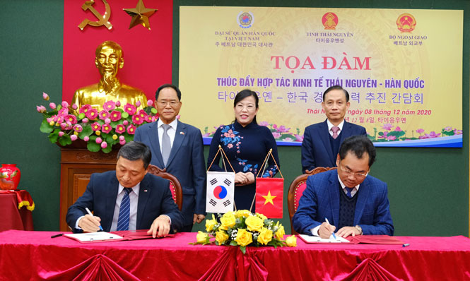 Thái Nguyên ký kết thúc đẩy hợp tác kinh tế với Hàn Quốc