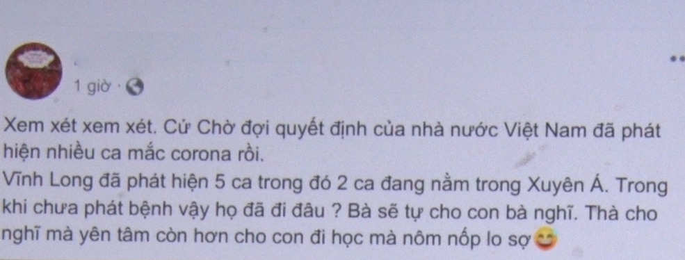 Mời c&ocirc; g&aacute;i xinh đẹp l&agrave;m việc v&igrave; tung tin Vĩnh Long c&oacute; 5 ca nhiễm virus corona - Ảnh 2.