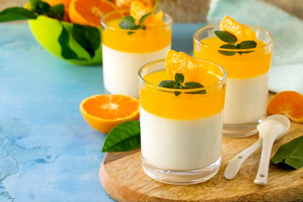 Làm panna cotta cam thơm ngon, bổ sung vitamin C chống cúm