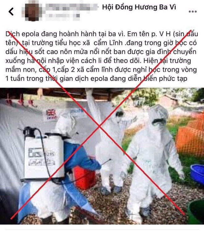 Trong dịch nCoV, tung tin giả về dịch bệnh epola để g&acirc;y ch&uacute; &yacute; tr&ecirc;n mạng x&atilde; hội - Ảnh 1.