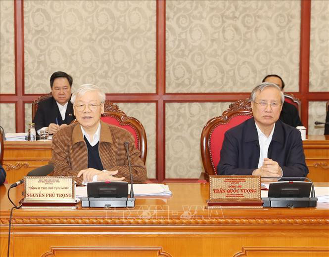 Ch&ugrave;m ảnh Tổng B&iacute; thư, Chủ tịch nước chủ tr&igrave; họp Bộ Ch&iacute;nh trị - Ảnh 4.