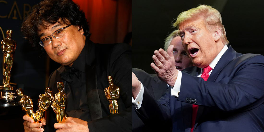 Ông Donald Trump chế giễu chiến thắng của "Ký sinh trùng" tại Oscar