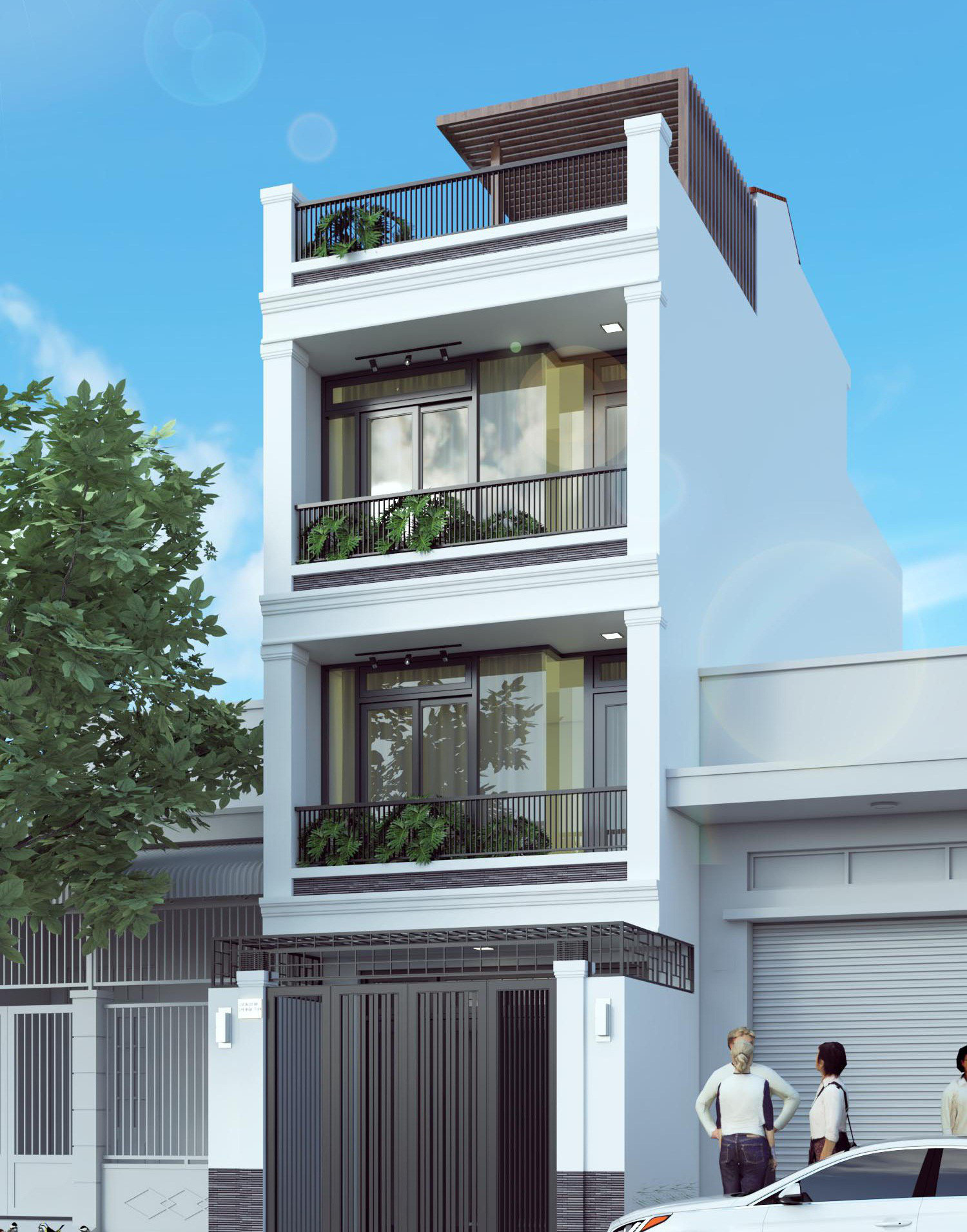 10 mẫu nhà 3 tầng kiến trúc hút mắt nhìn là muốn xây năm 2020 - Ảnh 3.