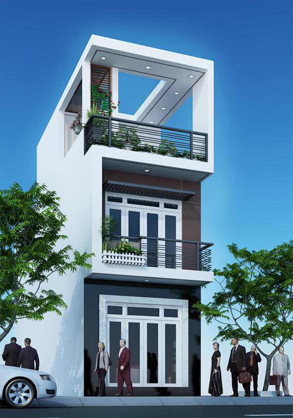 10 mẫu nhà 3 tầng kiến trúc hút mắt nhìn là muốn xây năm 2020 - Ảnh 4.