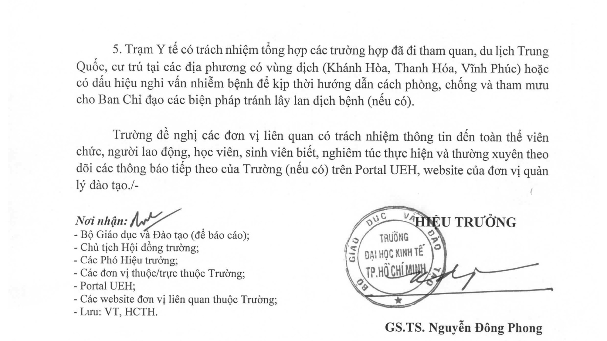 Trường ĐH Kinh tế TP HCM cho to&agrave;n bộ sinh vi&ecirc;n tiếp tục nghỉ học - Ảnh 2.
