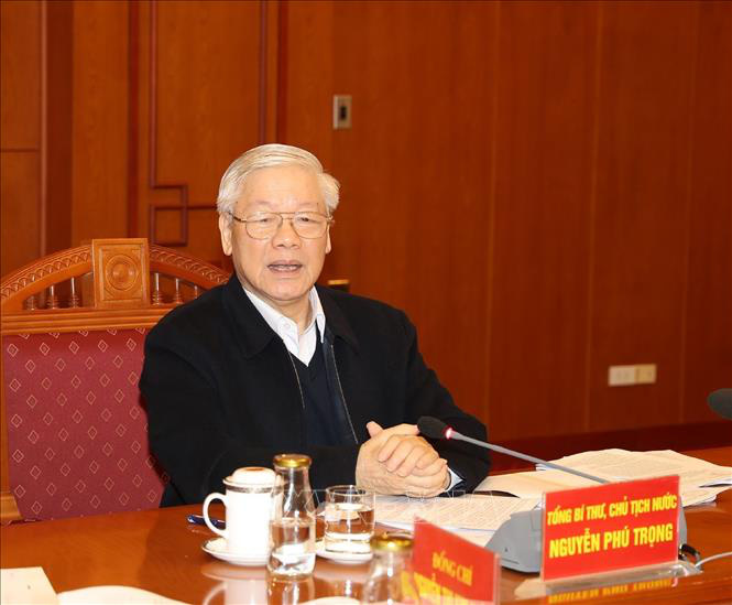 Tổng B&iacute; thư, Chủ tịch nước Nguyễn Ph&uacute; Trọng chủ tr&igrave; họp Tiểu ban Văn kiện Đại hội XIII - Ảnh 3.