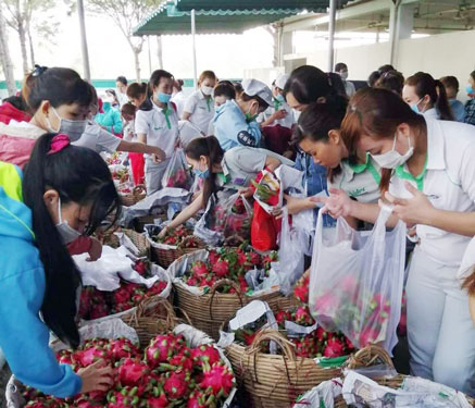 CÔNG TY TNHH NIDEC VIỆT NAM: Công nhân "giải cứu" 3,5 tấn thanh long cho nông dân