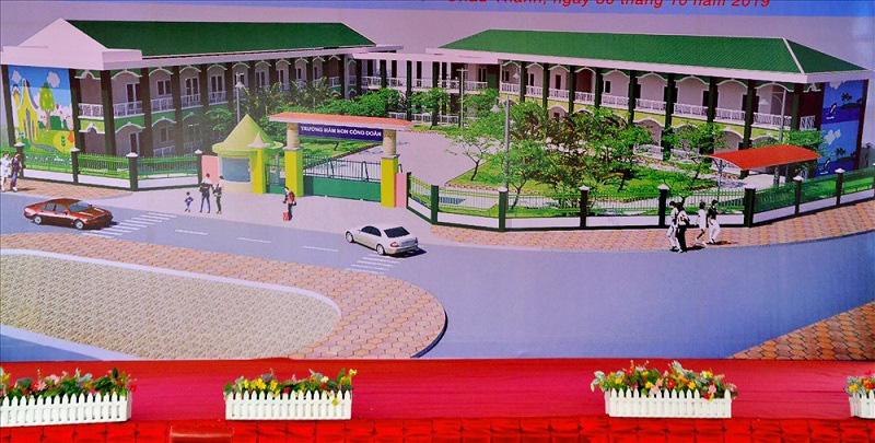 An Giang: Nghiệm thu giai đoạn 1 công trình Trường Mầm non Công đoàn