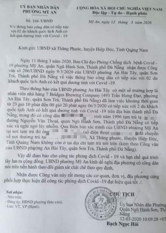Cô gái Quảng Nam tiếp xúc 2 người Anh mắc Covid-19 trong 5 giờ có xét nghiệm âm tính - Ảnh 2.