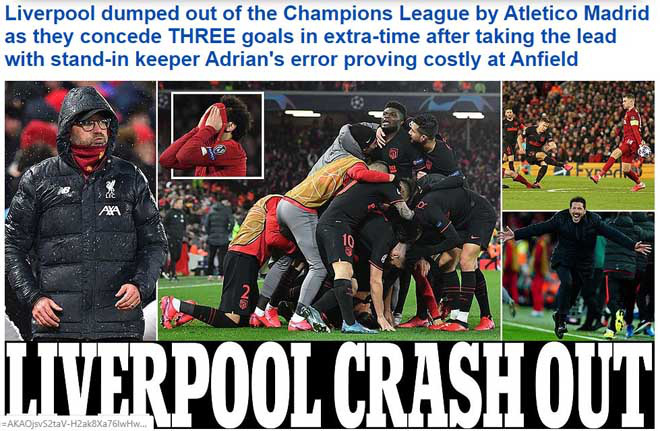 Liverpool bị loại sốc, báo chí Anh tấn công "tội đồ" Adrian