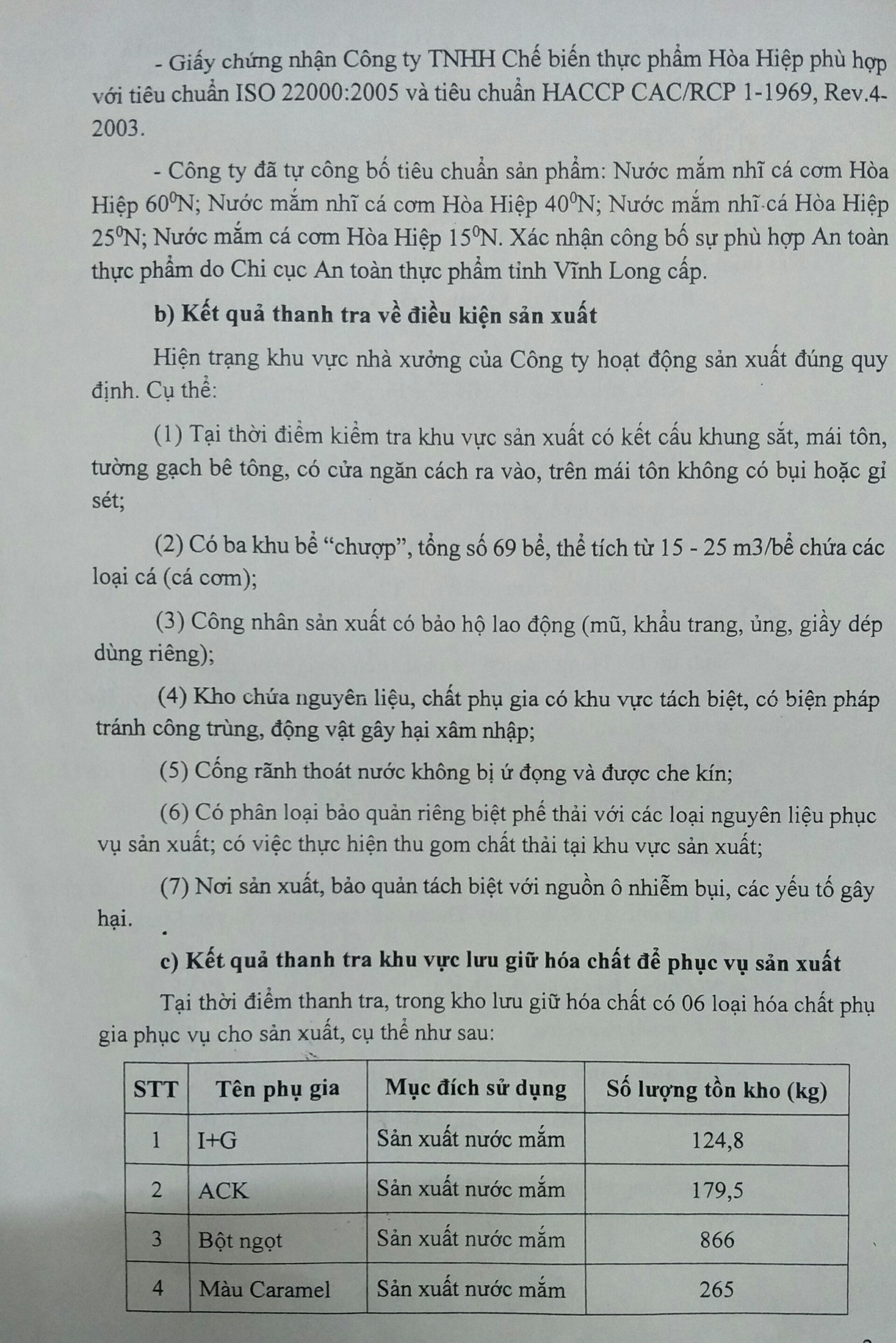 Nước mắm Hòa Hiệp đảm bảo an toàn vệ sinh thực phẩm - Ảnh 2.